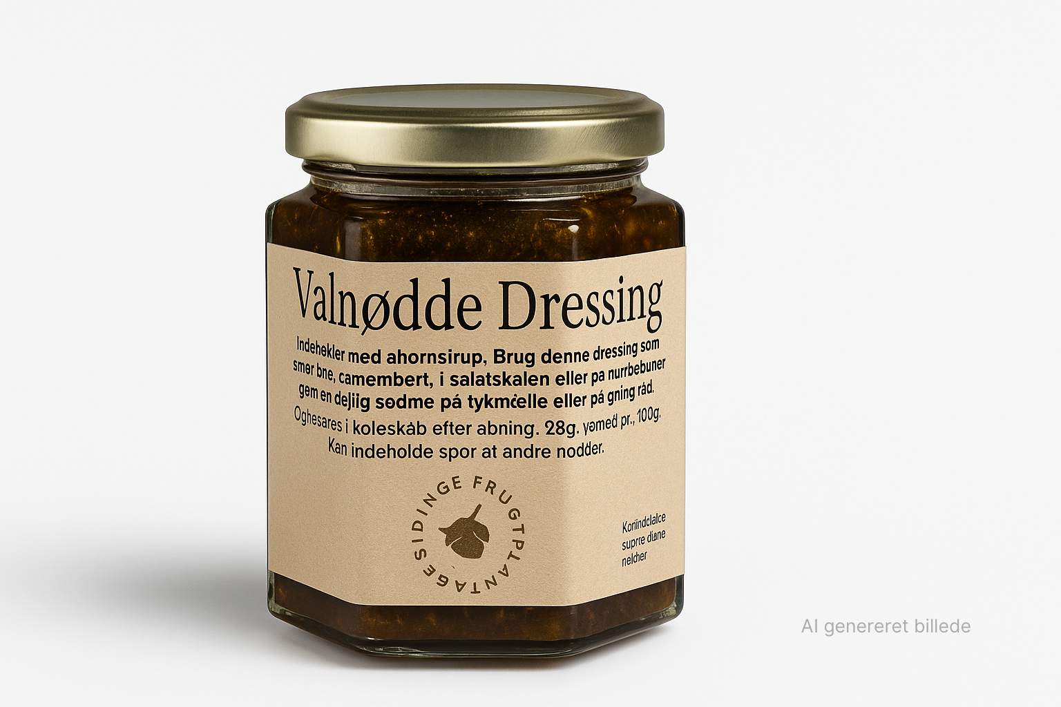 Sidinge Frugtplantage, Valnøddedressing i ahornsirup, 200 gr