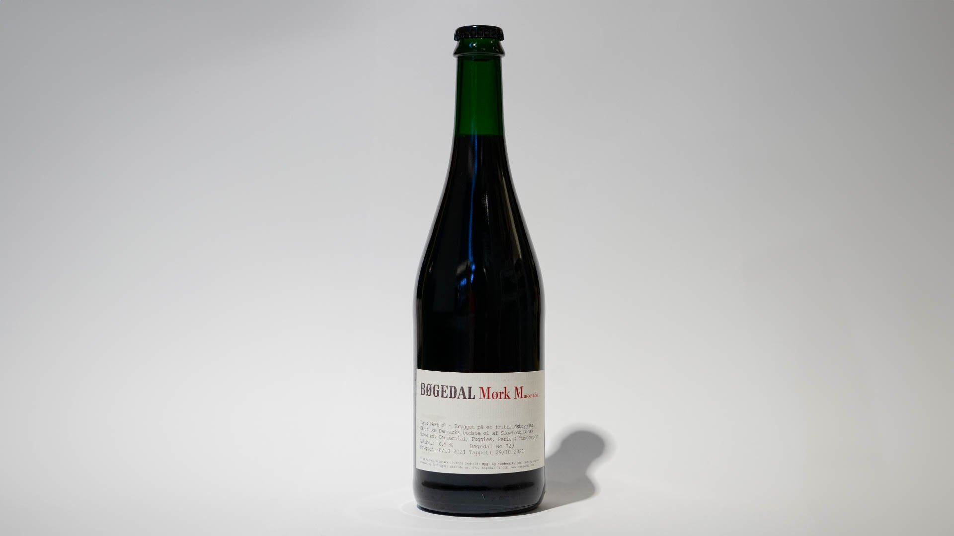 Bøgedal øl mørk muskovado dark ale på 75cl flaske øko