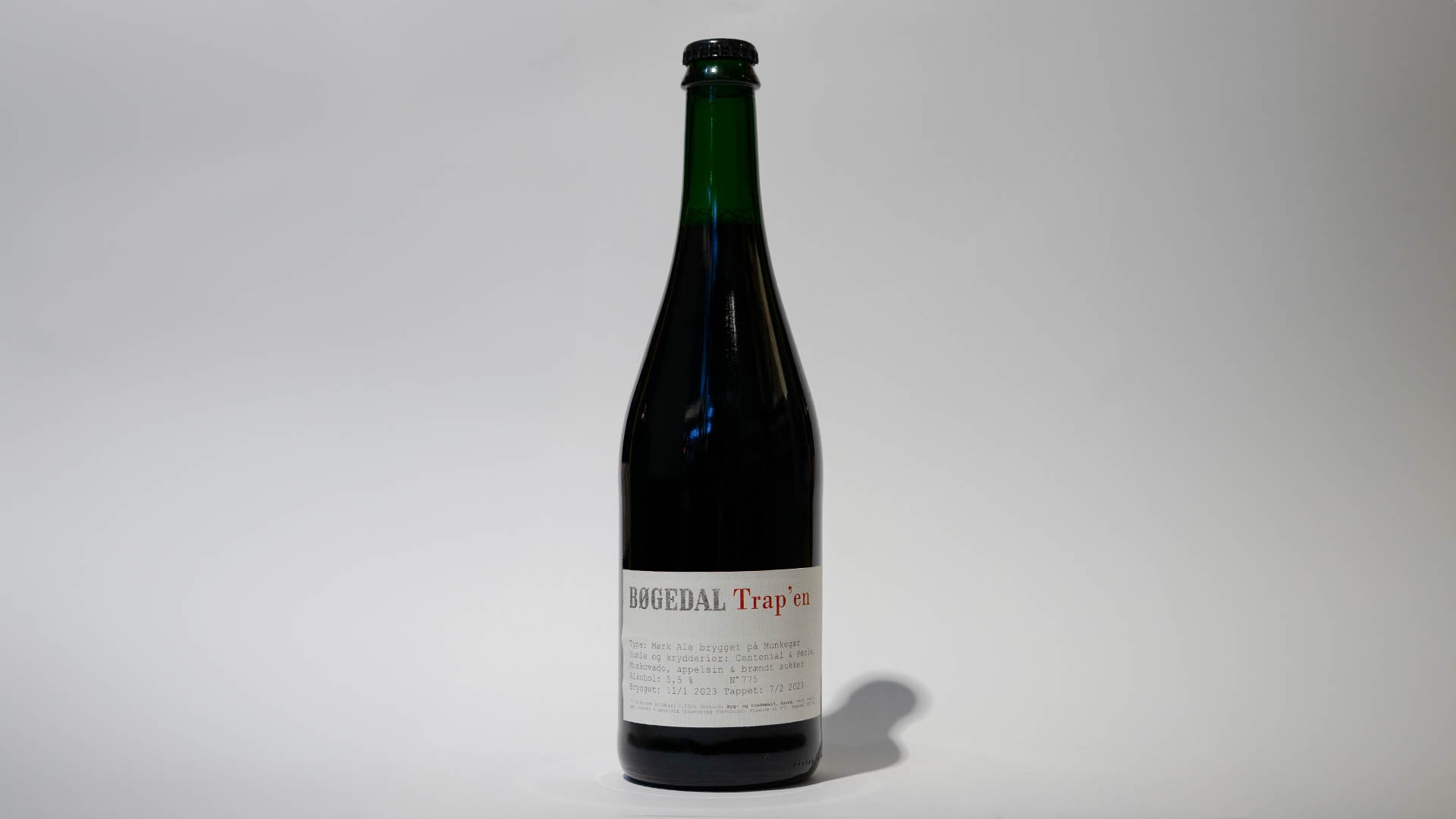Bøgedal øl dark ale trap'en 75cl flaske øko belgisk strong ale