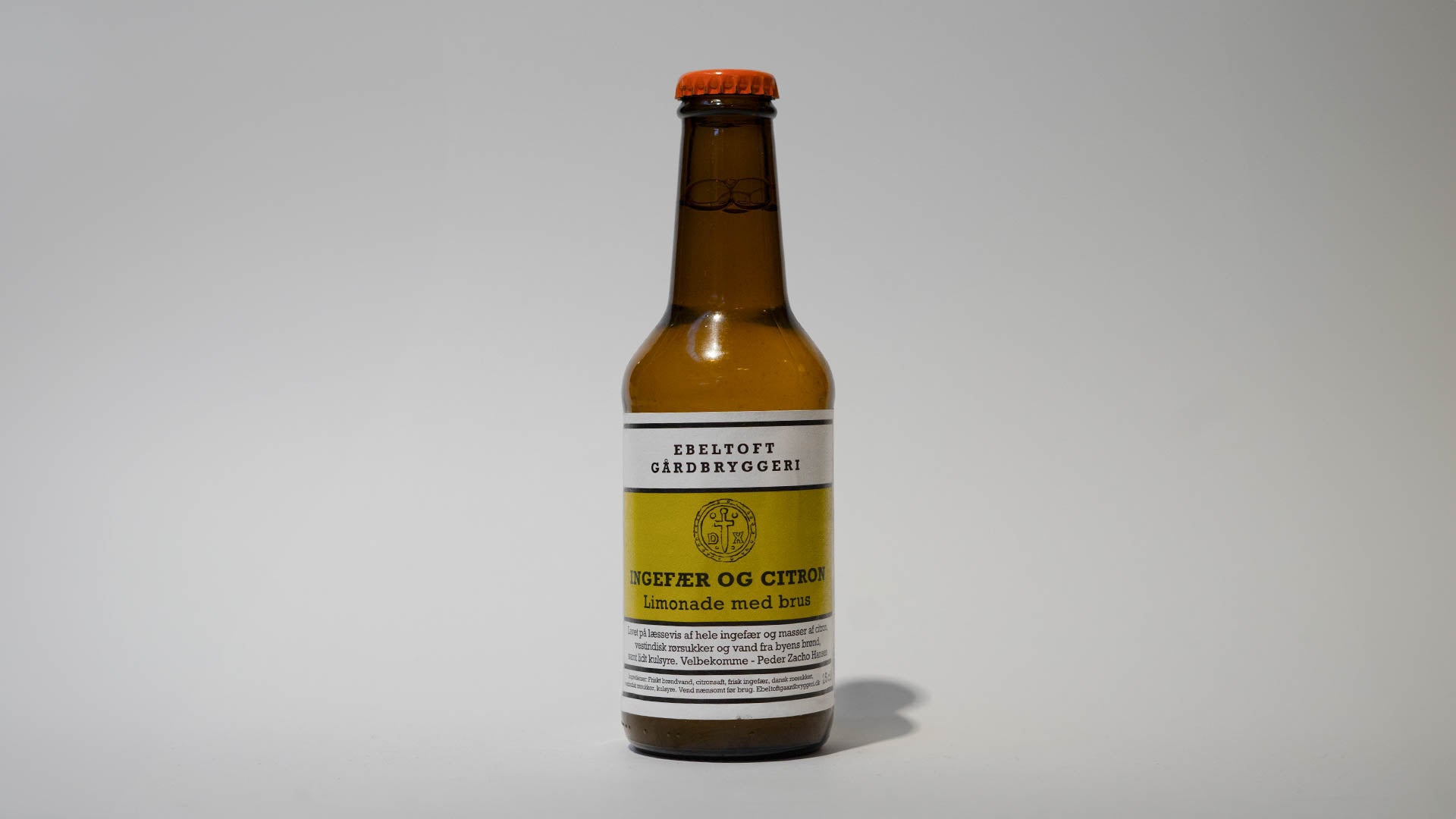Ebeltoft bryggeri ingefær og citronbrus sodavand på 25cl flaske