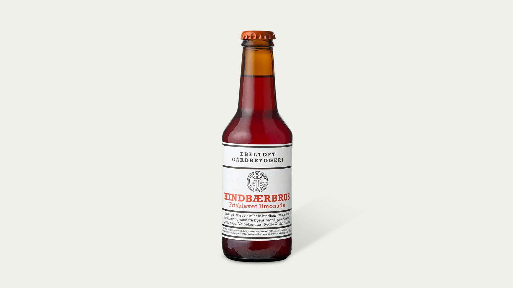 Ebeltoft Gårdbryggeri, Hindbærbrus, 25 cl - inkl. pant