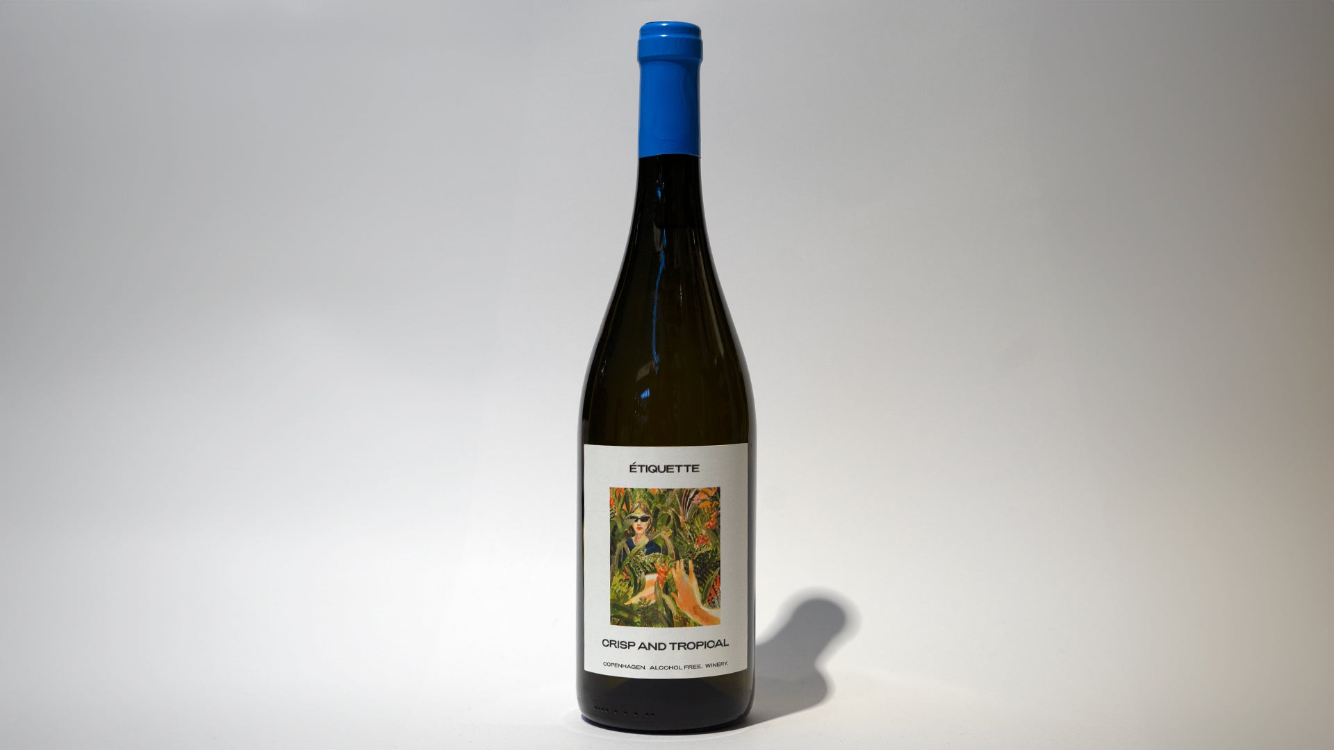 Étiquette crisp and tropical alkoholfri hvidvin på 75cl flaske