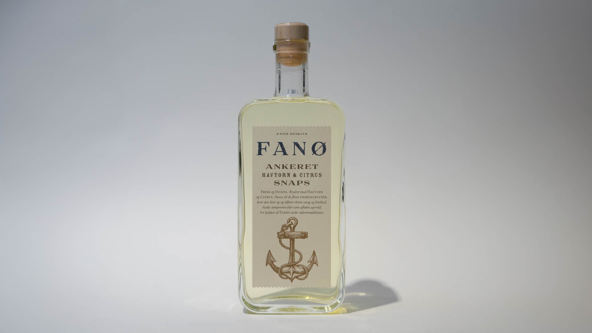 Fanø Snaps ankeret på 50cl flaske