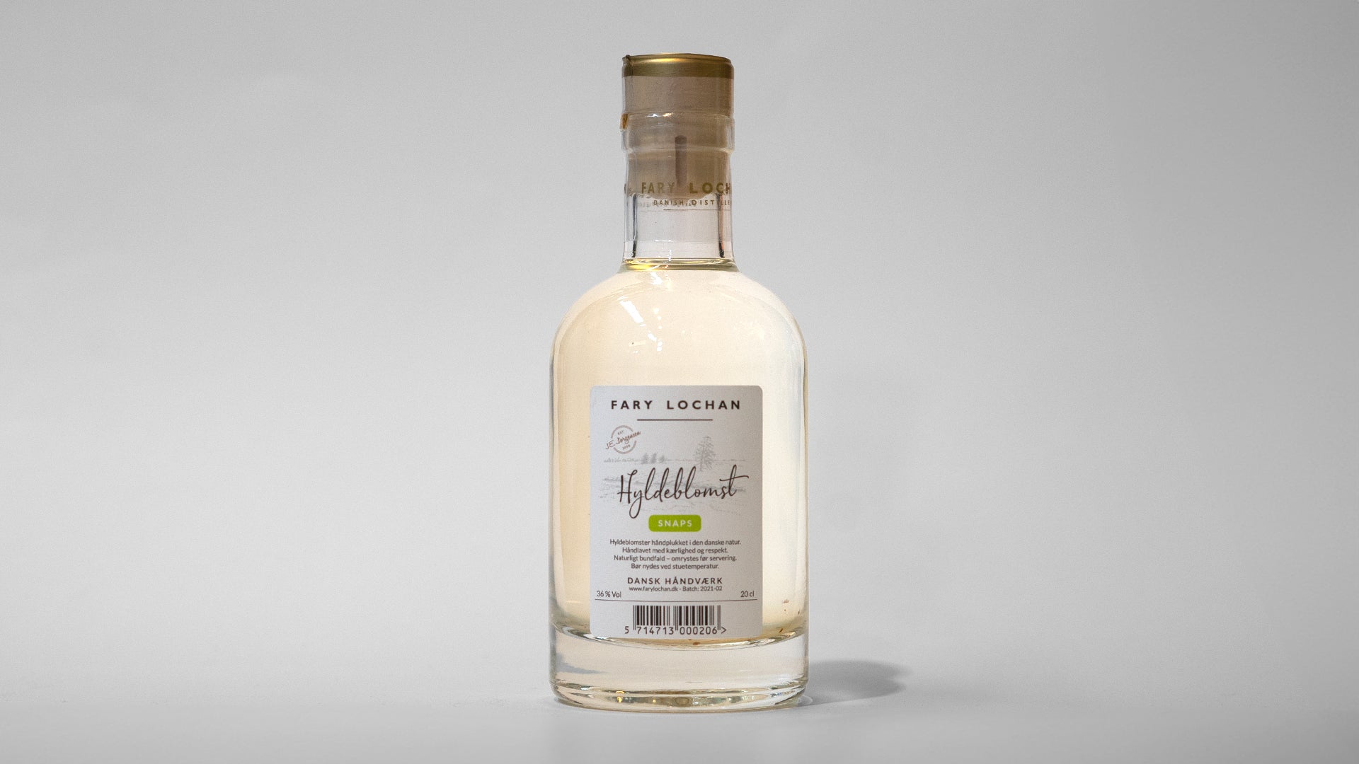 Fary Lochan hyldeblomst snaps på 20cl flaske