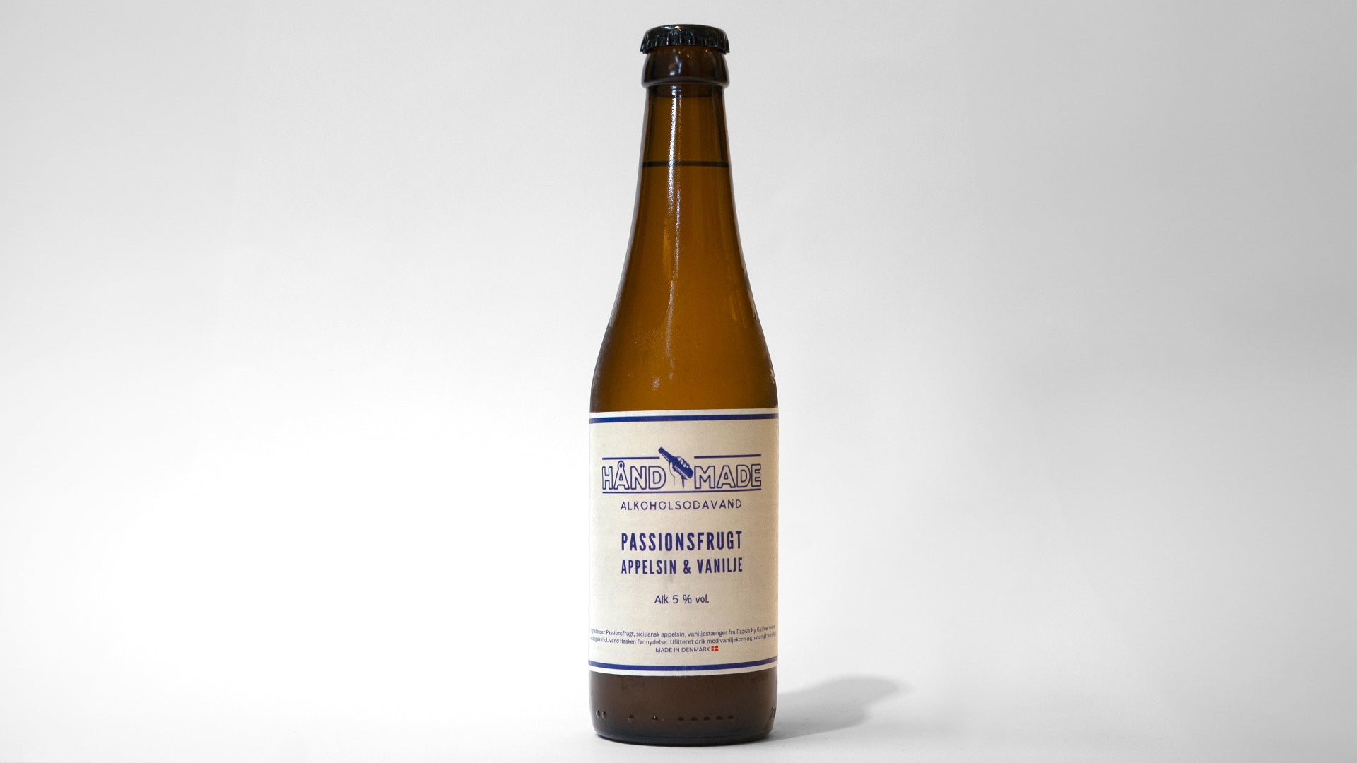 Flaske med Håndmade Passionsfrugt, Appelsin & Vanilje, 33 cl - drik med eksotisk frugtsmag