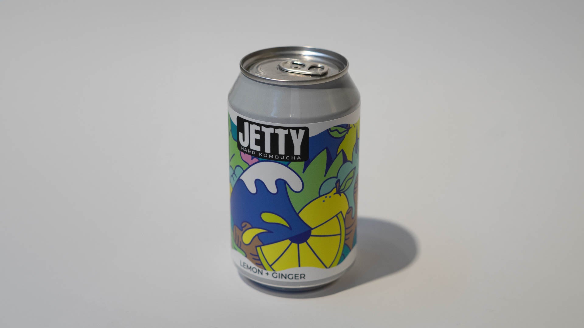 Jetty Hard Kombucha - Lemon + Ginger, 33 cl - inkl. pant