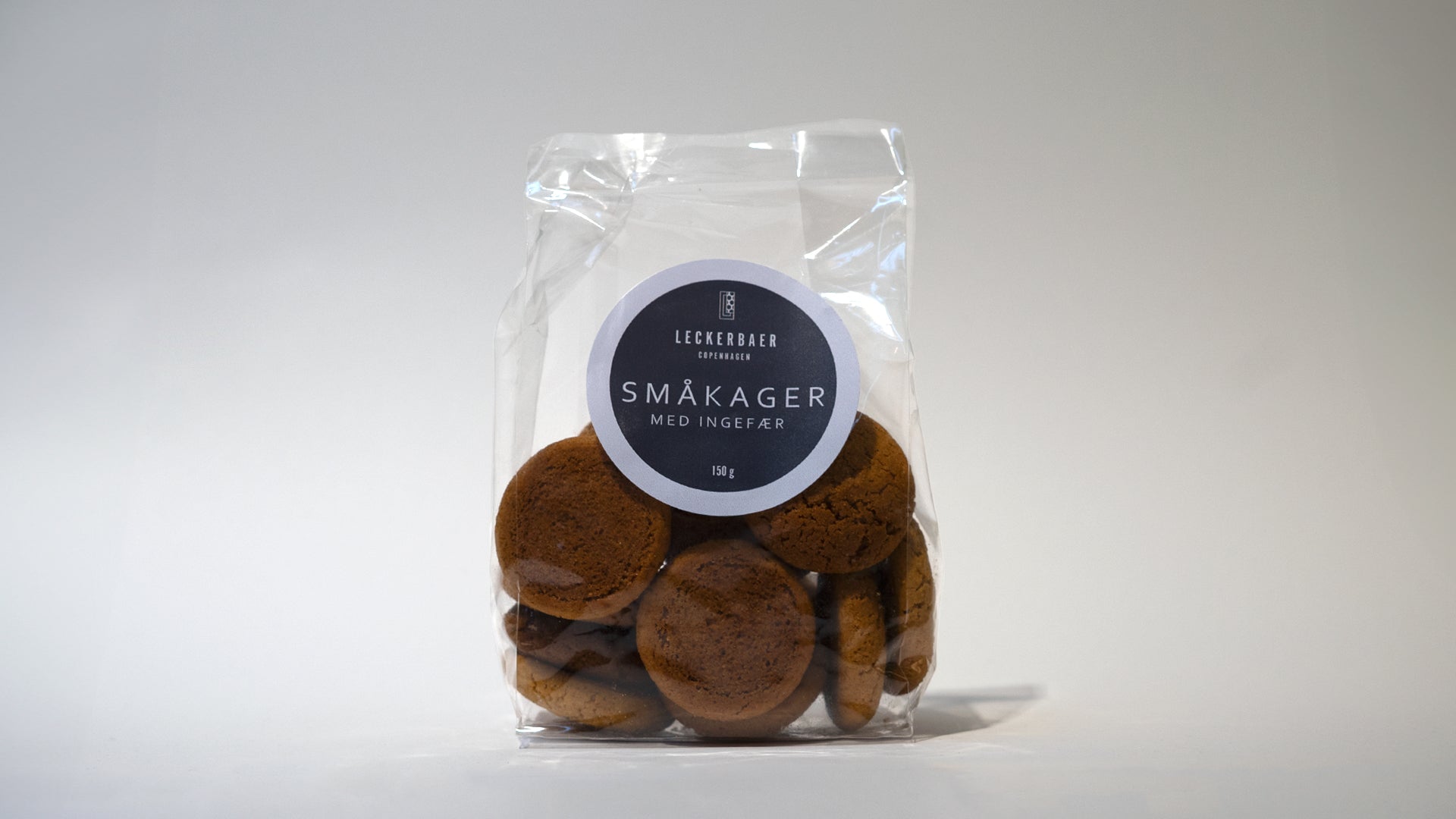 Leckerbear småkager med ingefær smag i pose på 150g