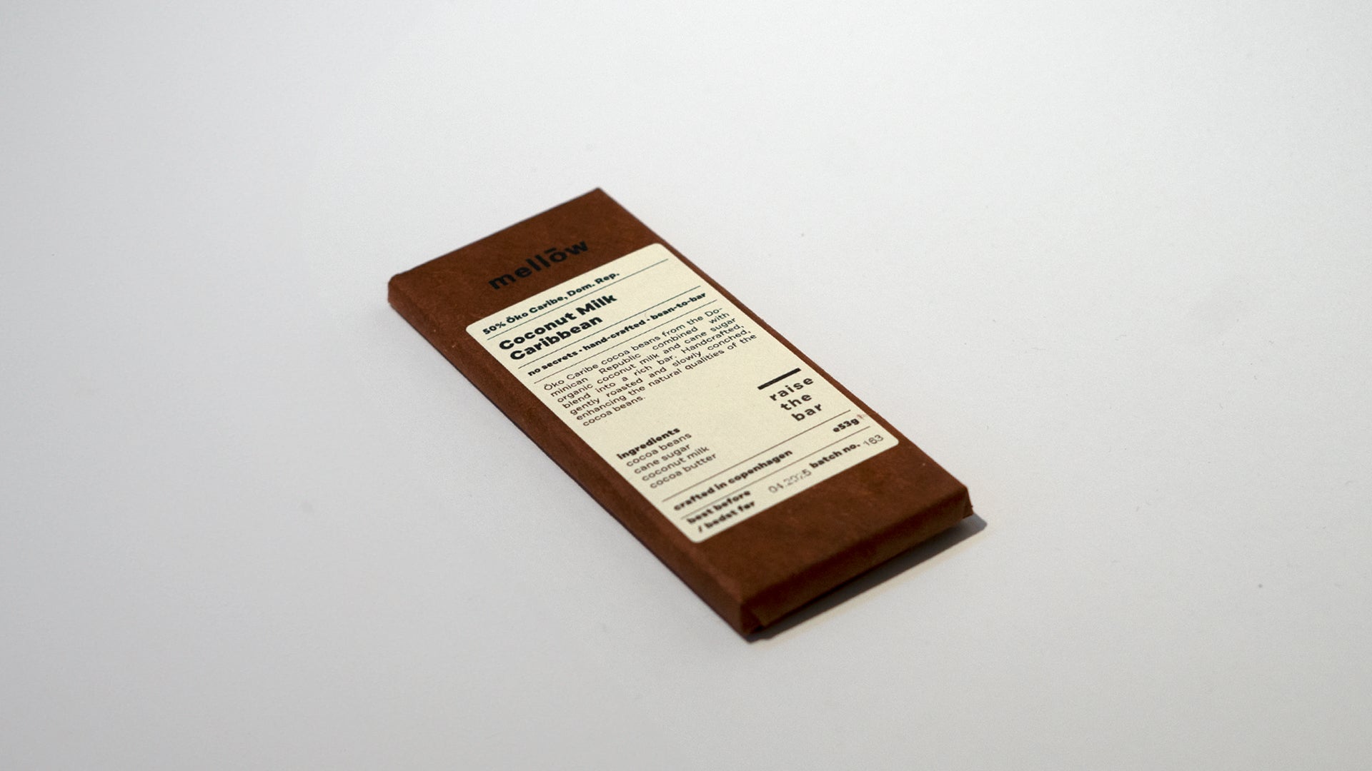 Mellow Chokoladebar - Coconut Milk Caribbean, 70%, 53 gr