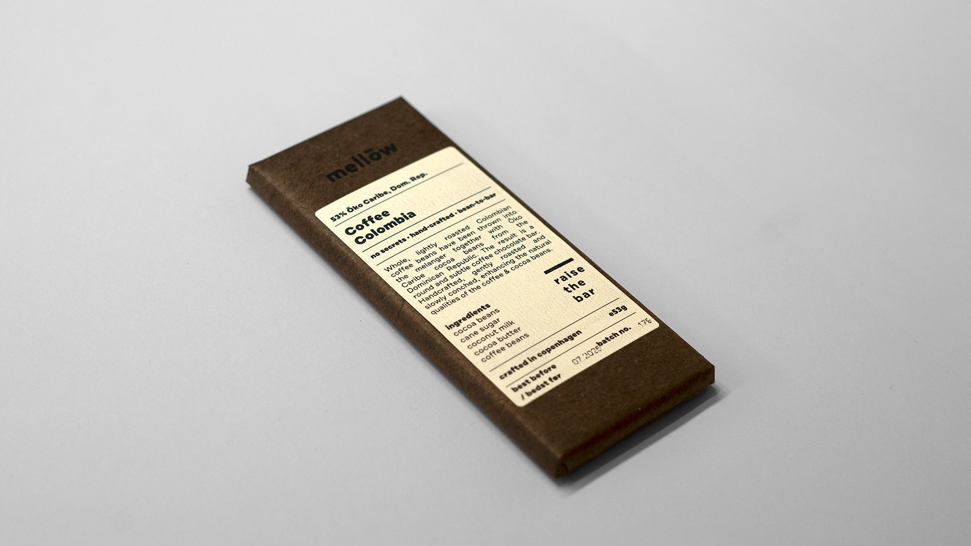 Mellow Chokoladebar - Coffee, Øko, 53 gr - inkl. pant