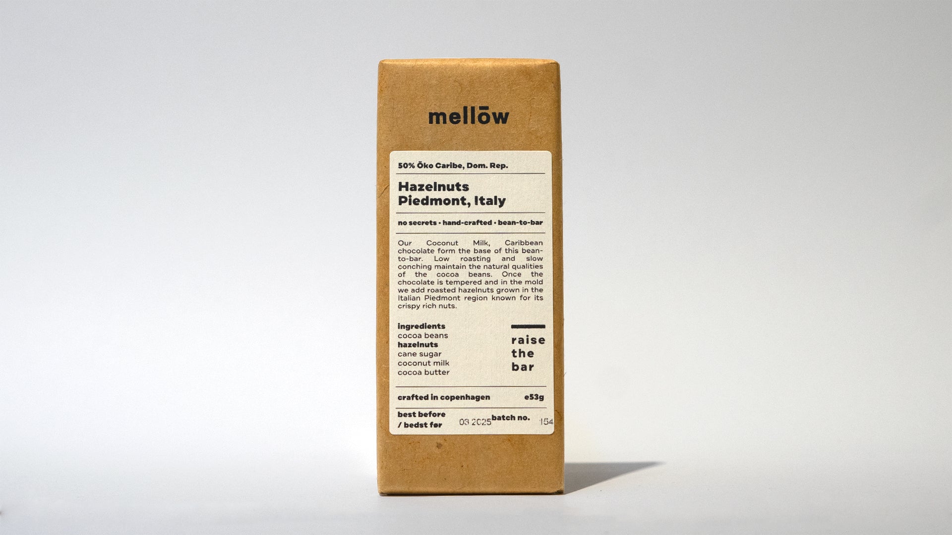 Mellow chocolate chokoladebar piedmont hazelnut