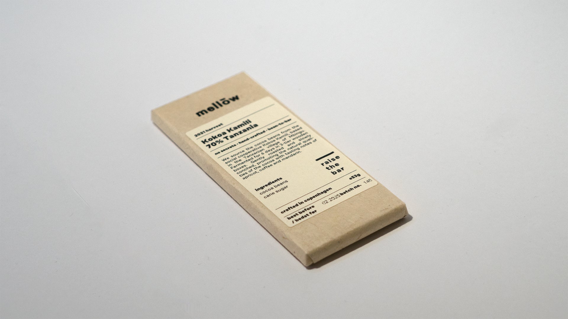 Mellow Chokoladebar - Kokoa Kamili, 70 %, 53 gr
