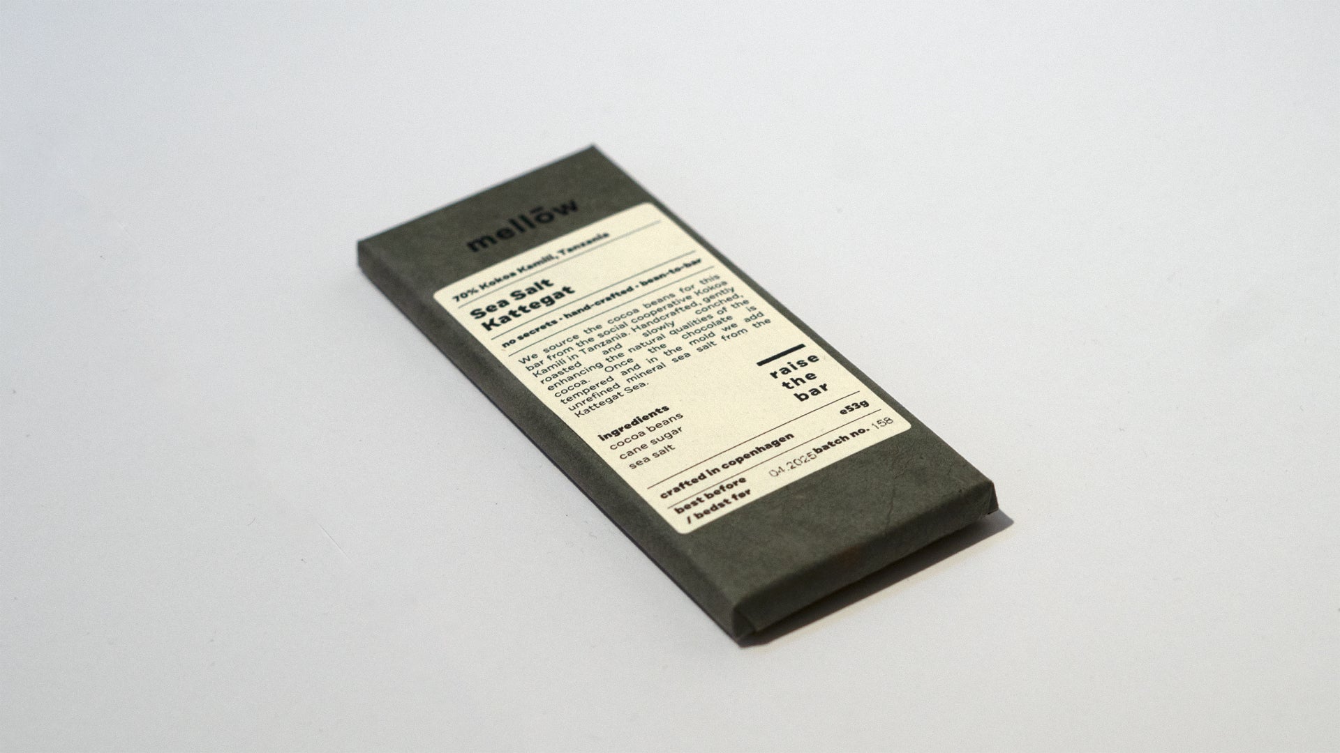 Mellow Chokoladebar - Sea Salt Kattegat, 70%, 53 gr
