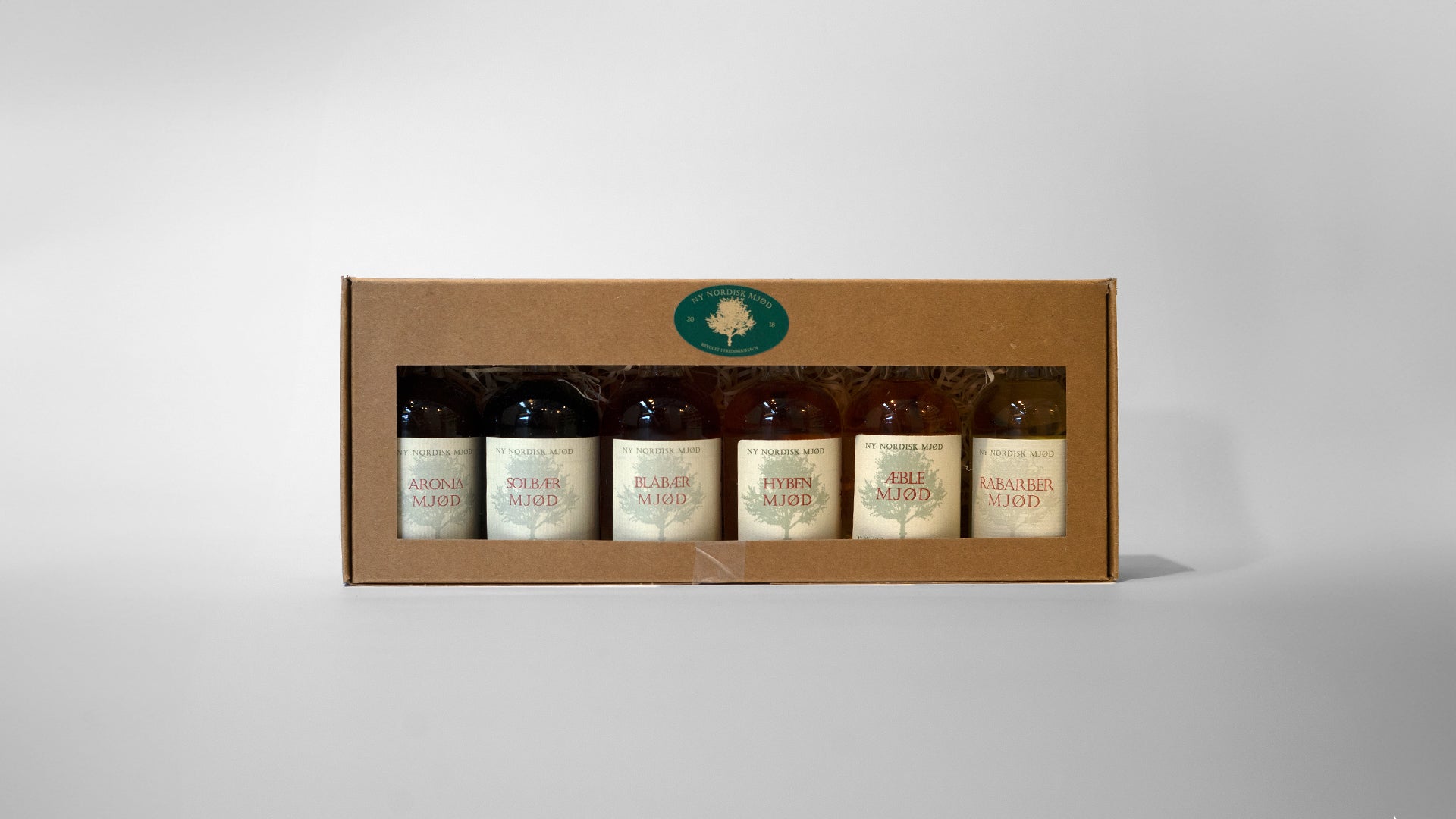 Ny Nordisk Mjød gaveæske sample box med 6 flasker af forskellige smage