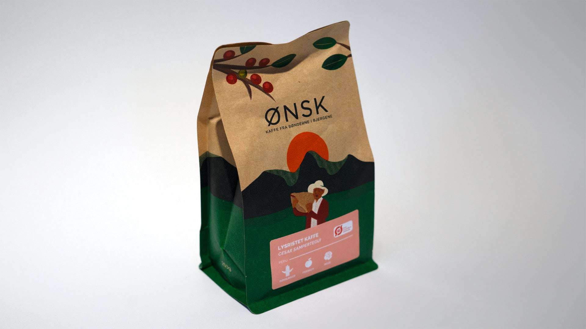 Ønsk - Kaffebønner, Lysristet, Cesar Sampertegui, øko, 250 gr
