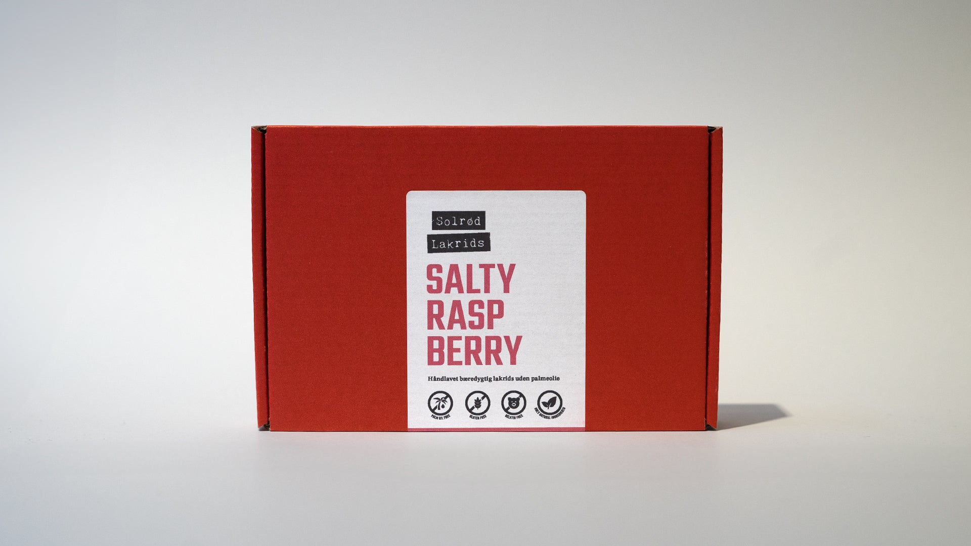 Solrød Lakrids salty raspberry i æske