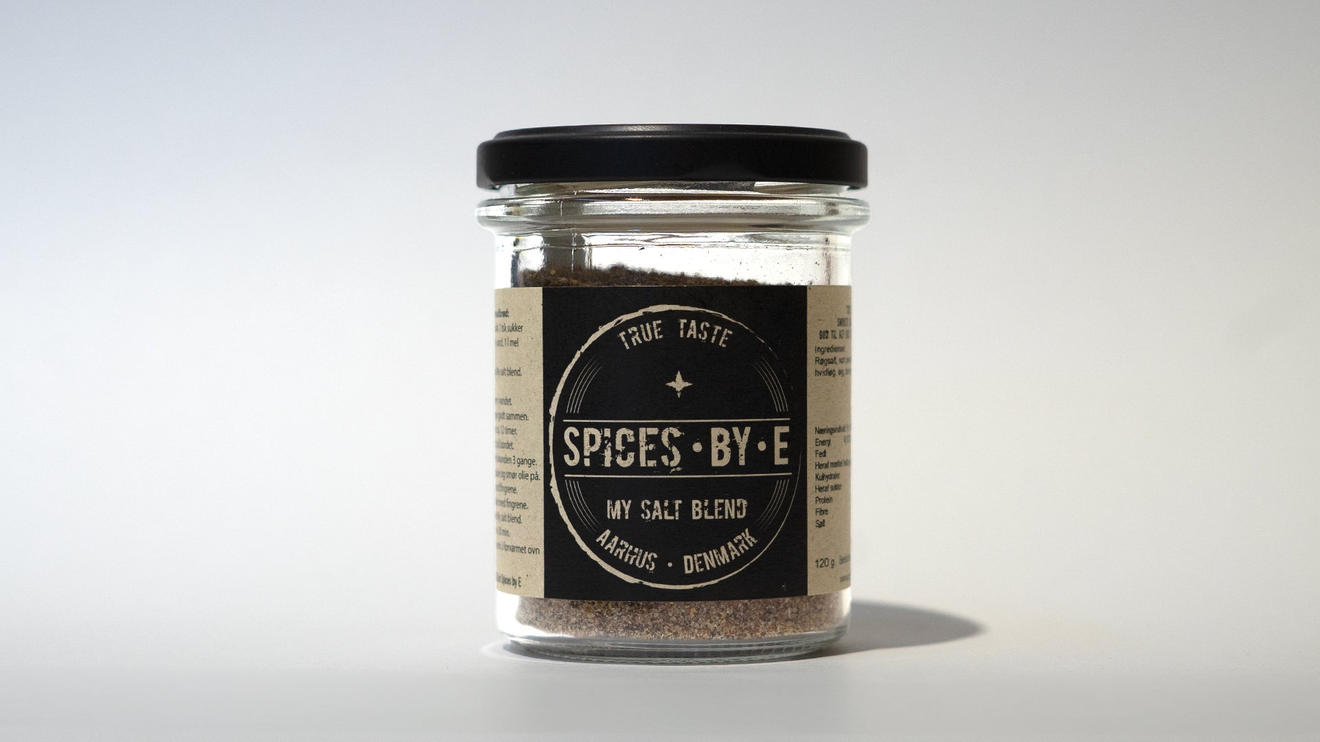 True taste spices by E my salt blend krydderiblanding til madlavning i genanvendelig flaske på 120g