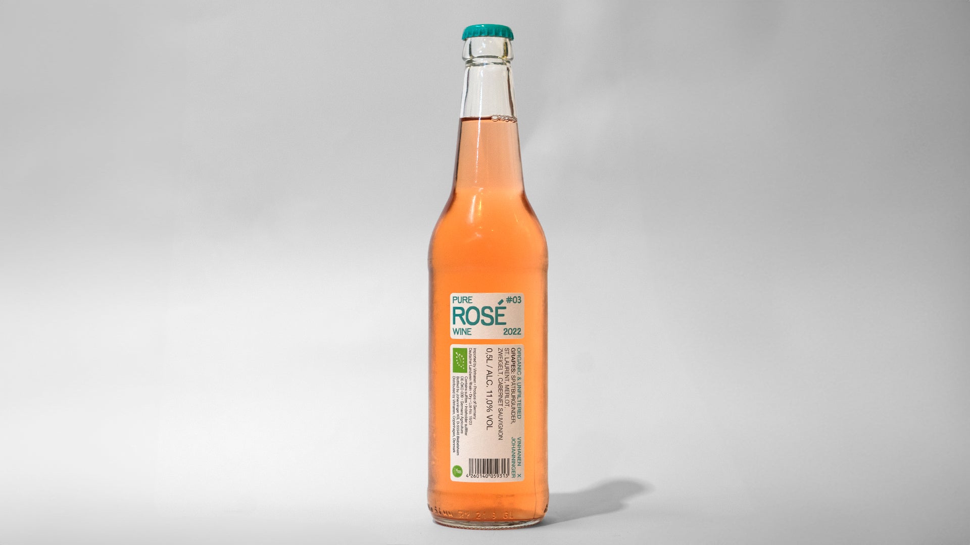 Vinhanen Rosé Cuvée øko rosevinflaske på 50cl