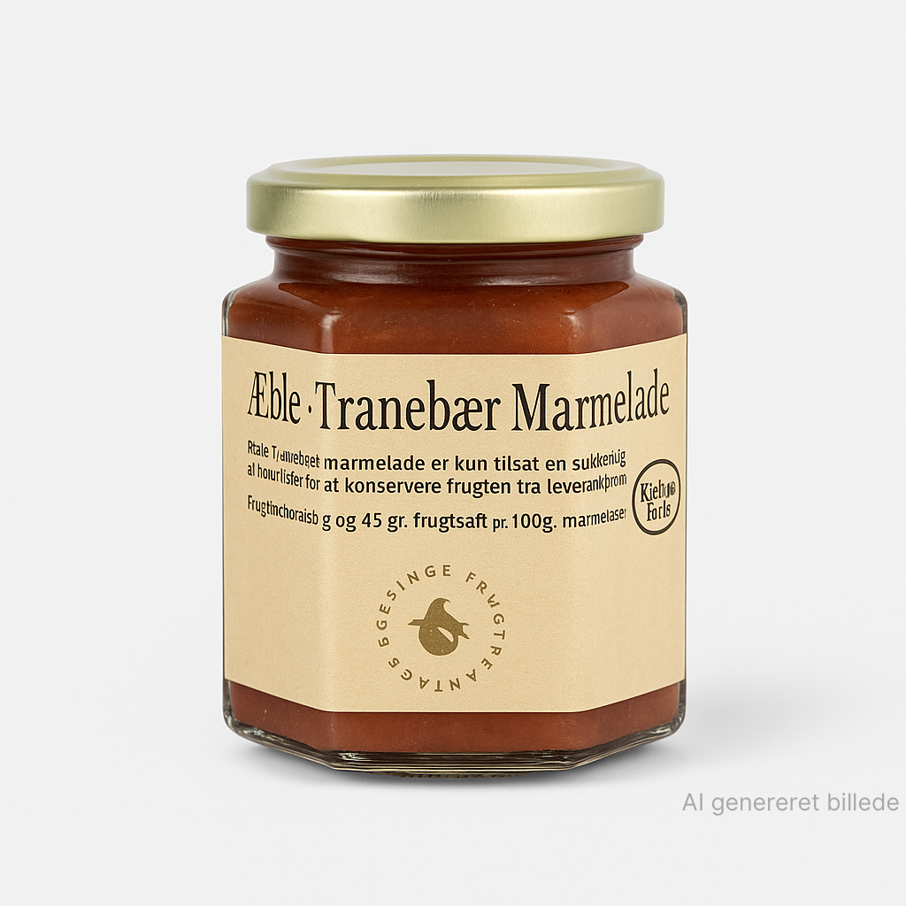 Sidinge Frugtplantage - Æble/Tranebærmarmelade, 190 gr