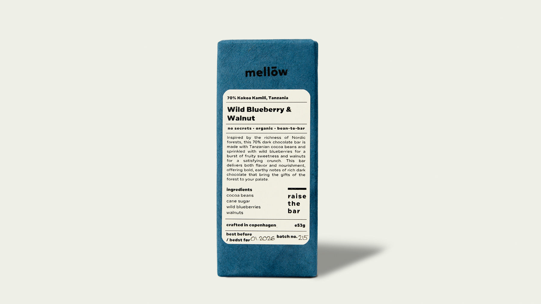 Mellow Copenhagen - Wild blueberry & walnut, 53 gr, Øko