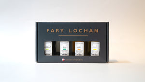 Fary Lochan gaveæske med snaps sample box på 5cl flasker