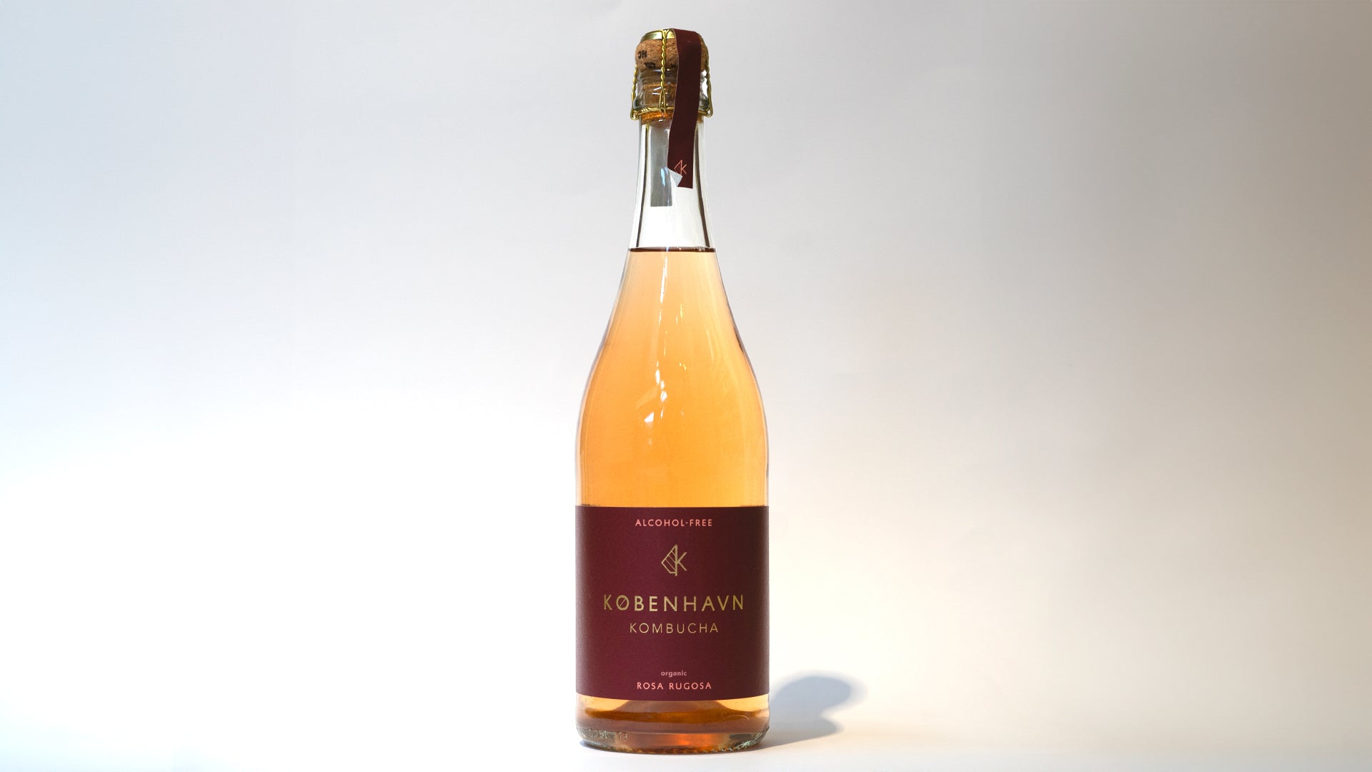 København Kombucha Rosa Rugosa alkoholfri kombucha øko på 75cl flaske