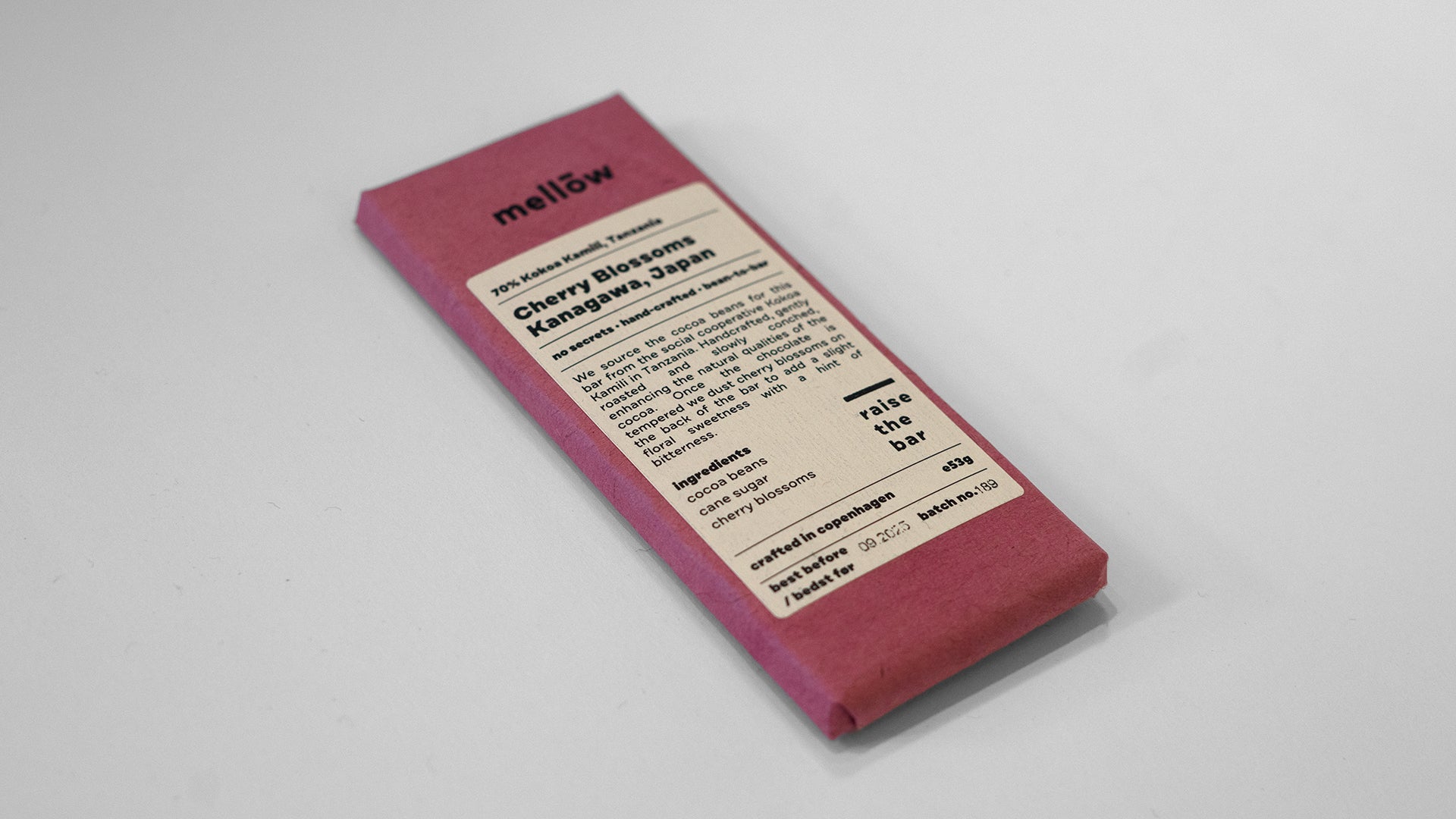 Mellow Chokoladebar - Cherry Blossoms Kanagawa, Øko, 53 gr