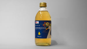 Flaske med Nordisk Kombucha Pære, 33 cl - fermenteret drik med pæresmag