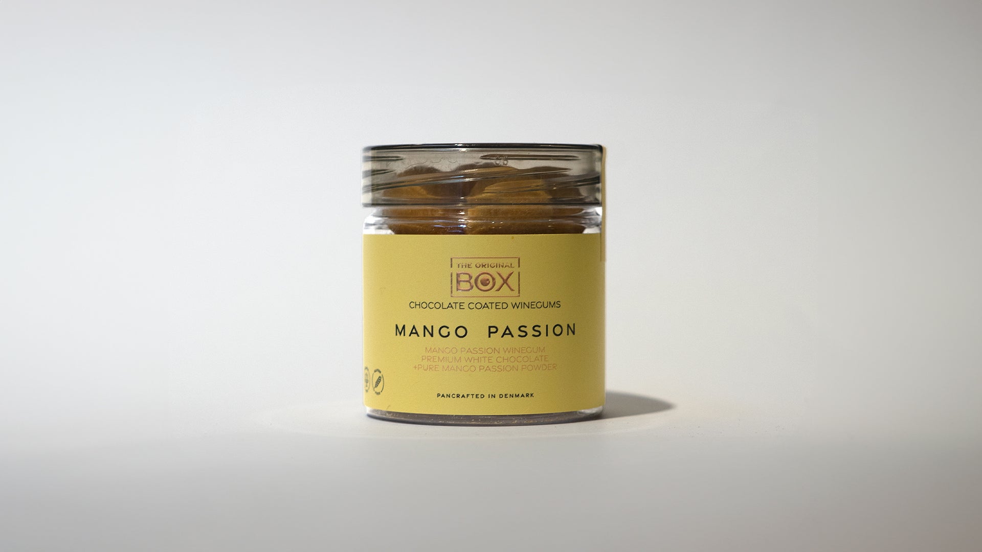 The Original Box mango og passionsfrugt smag med chokolade i lille tube