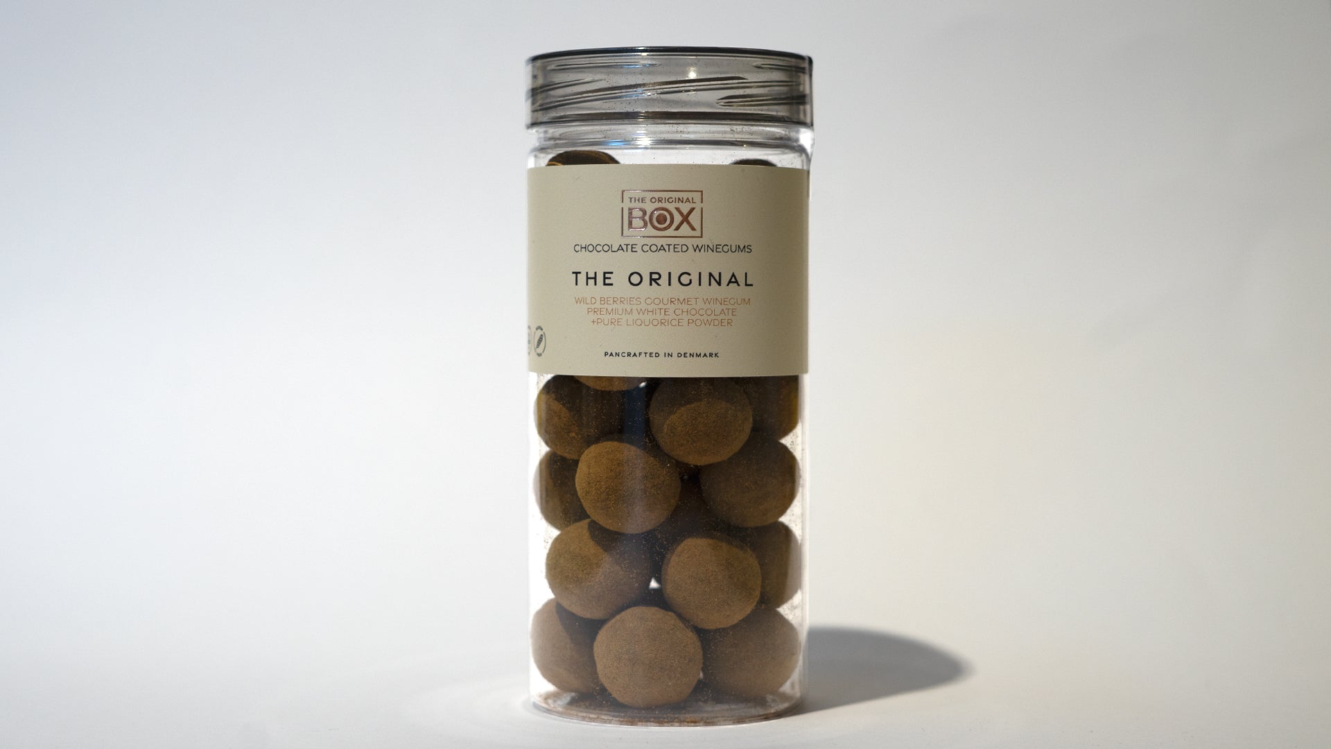 The Original Box original smag med lakrids og chokolade i stor tube