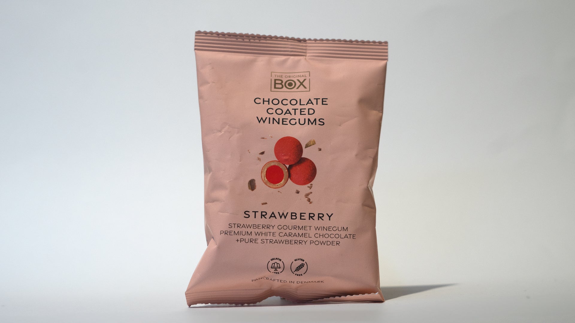 The Original Box jordbær smag med chokolade i pose