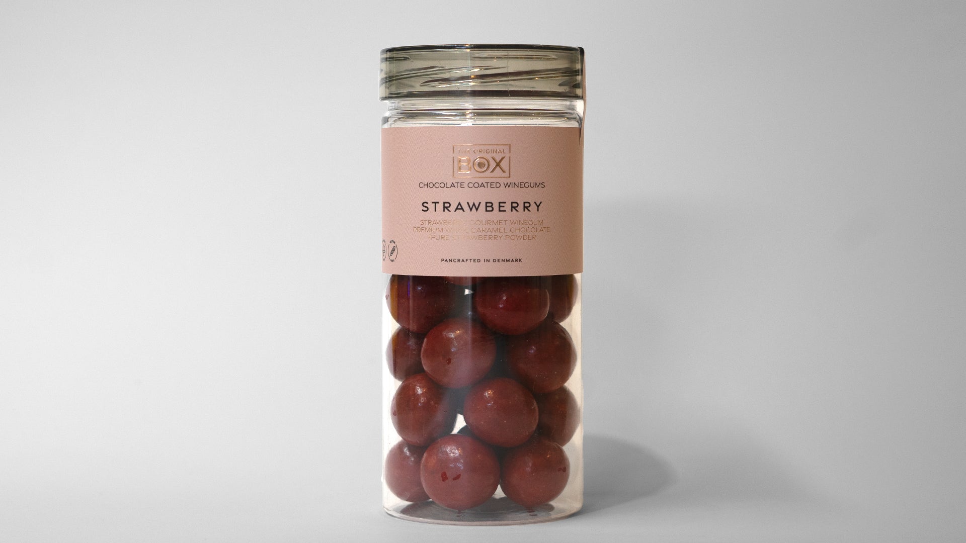 The Original Box jordbær smag chokolade i stor tube